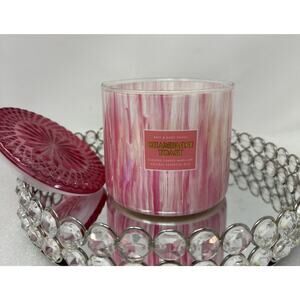 Bath & Body Works Champagne Toast Large Scented 3 Wick Candle Glass Lid 14.5 oz